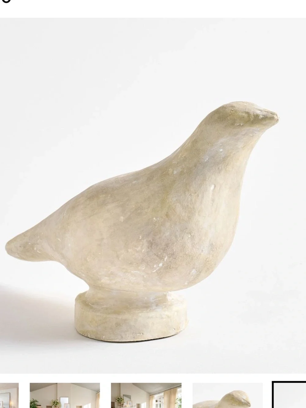 Pottery Barn Artisan Studio Bird Object Set of Two